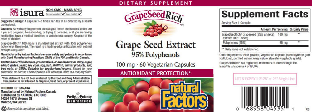 Product image for Grape Seed Extract.