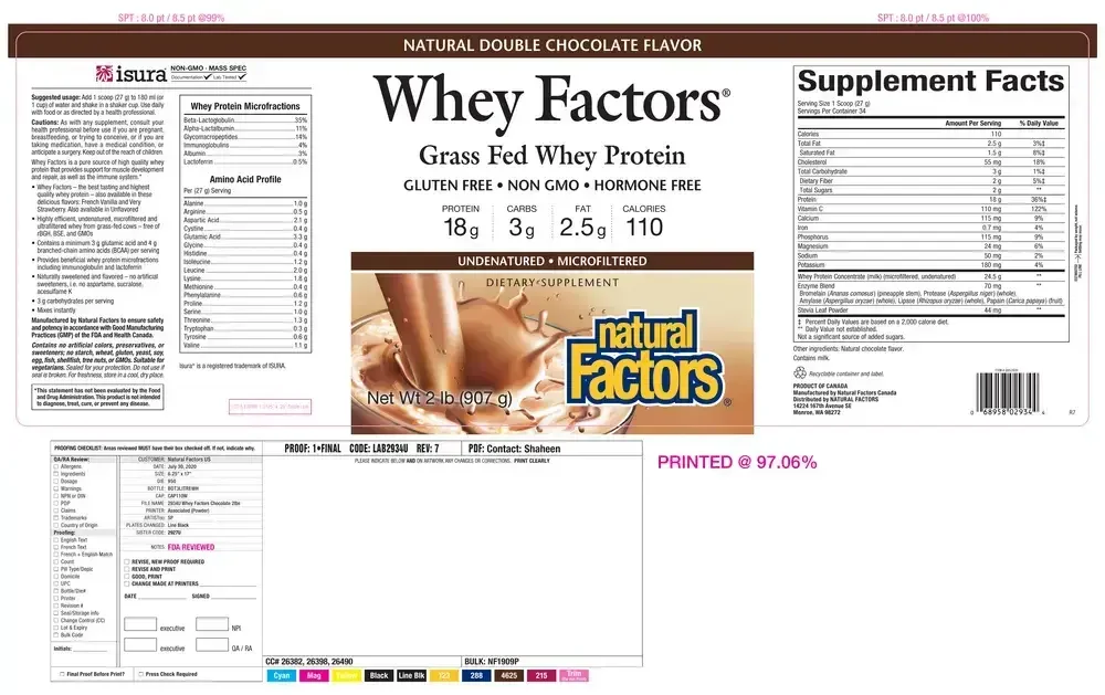Product image for Whey Factors Protein Powder Mix - Double Chocolate.