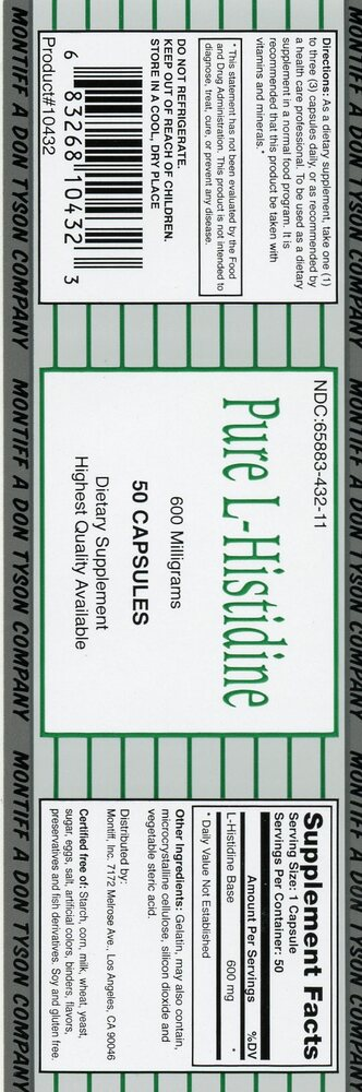 Product image for Pure L-Histidine 600mg.