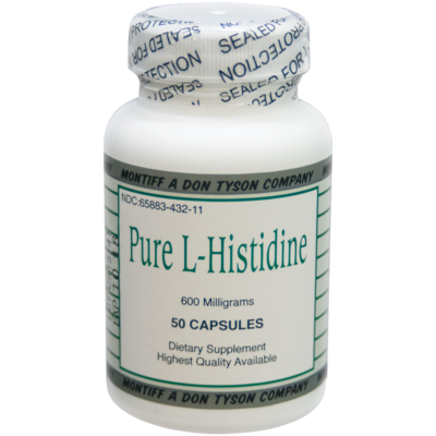 Pure L-Histidine 600mg 50 capsules