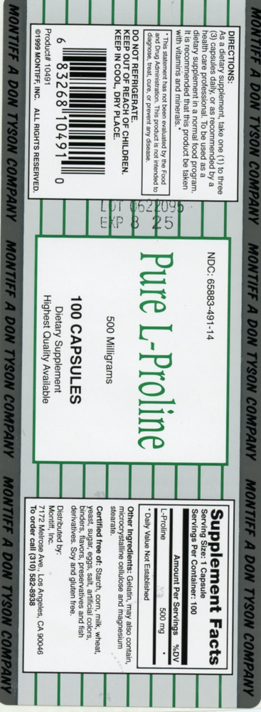 Product image for Pure L-Proline 500mg.