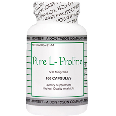 Pure L-Proline 500mg 100 capsules
