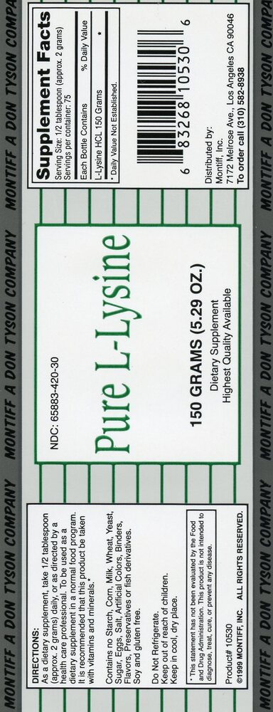 Product image for Pure L-Lysine (powder).