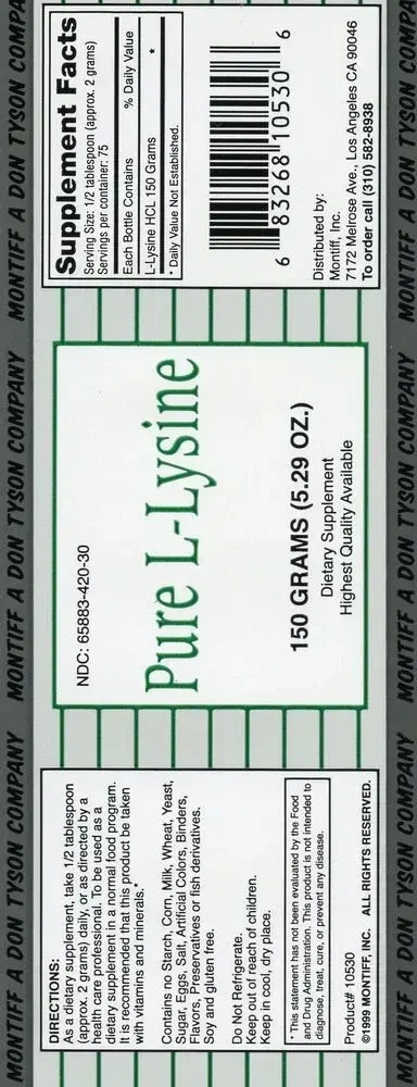Product image for Pure L-Lysine (powder).