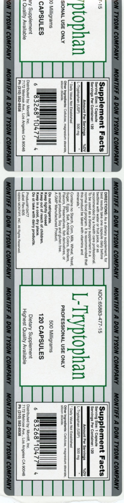 Product image for L-Tryptophan 500mg.
