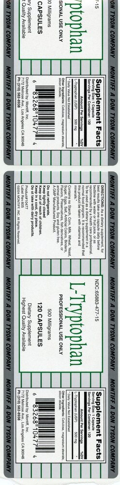 Product image for L-Tryptophan 500mg.