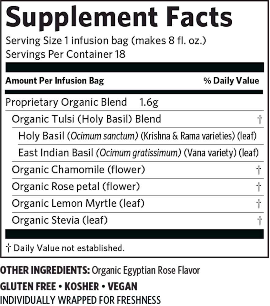 Product image for Tulsi Tea Sweet Rose.