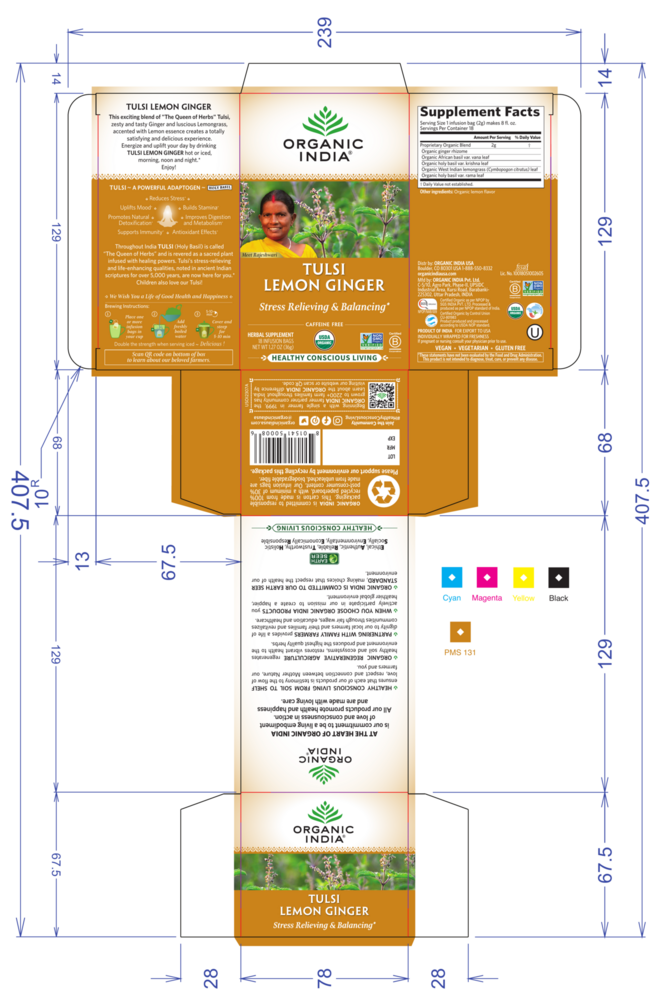 Product image for Tulsi Tea Lemon Ginger.