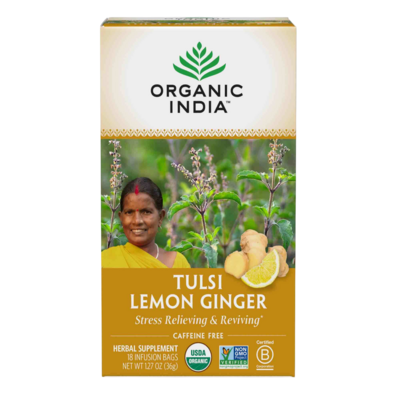 Tulsi Tea Lemon Ginger 18 Count Tulsi Tea Lemon Ginger 18 Count