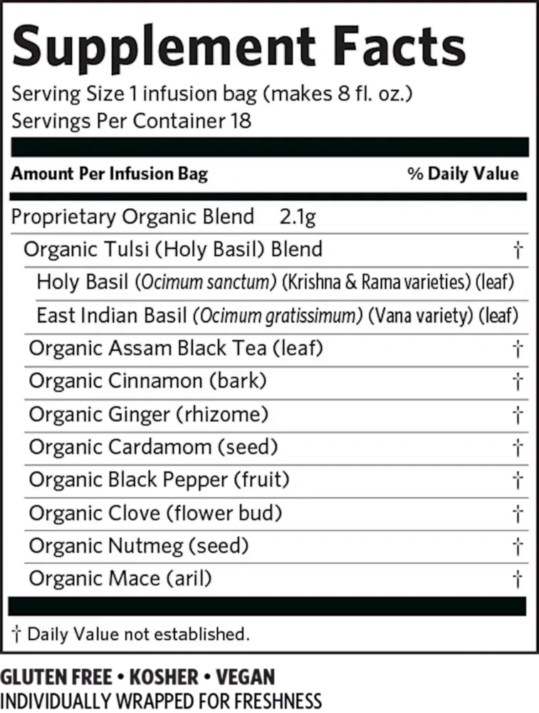 Product image for Tulsi Tea Chai.