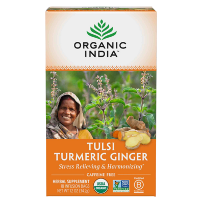 Tulsi Tea Turmeric Ginger 18 Count