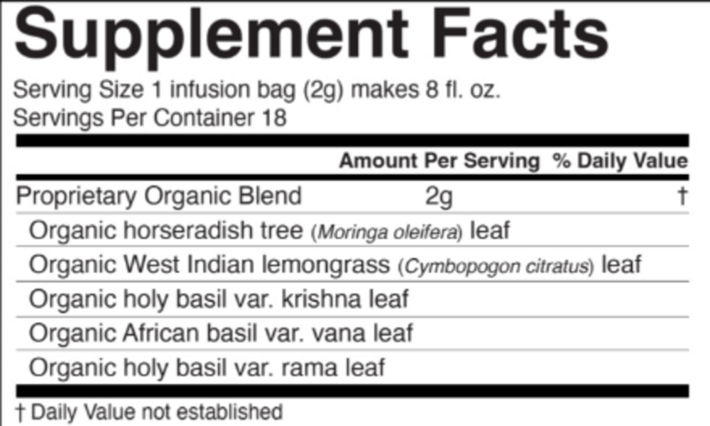 Product image for Tulsi Tea Moringa.