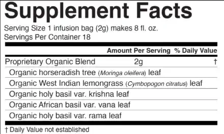 Product image for Tulsi Tea Moringa.
