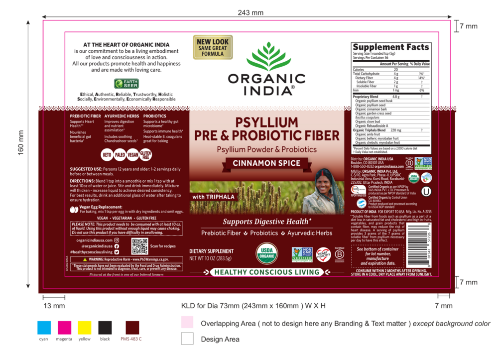 Product image for Psyllium Pre &amp; Probiotic Fiber Cinnamon Spice.