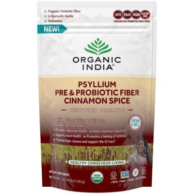 Psyllium Pre & Probiotic Fiber Cinnamon Spice 283.5 Grams