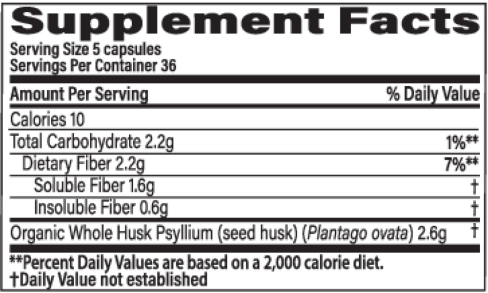 Product image for Organic Psyllium Fiber.