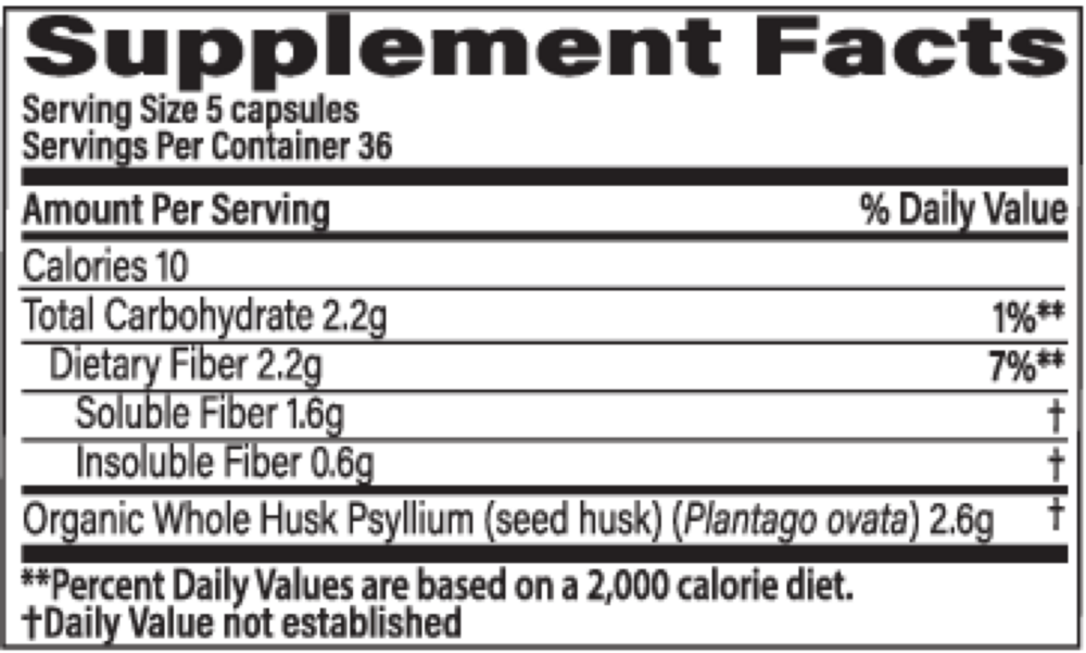 Product image for Whole Husk Psyllium.