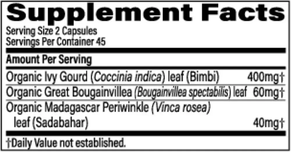 Product image for Sugar Balance Capsules.