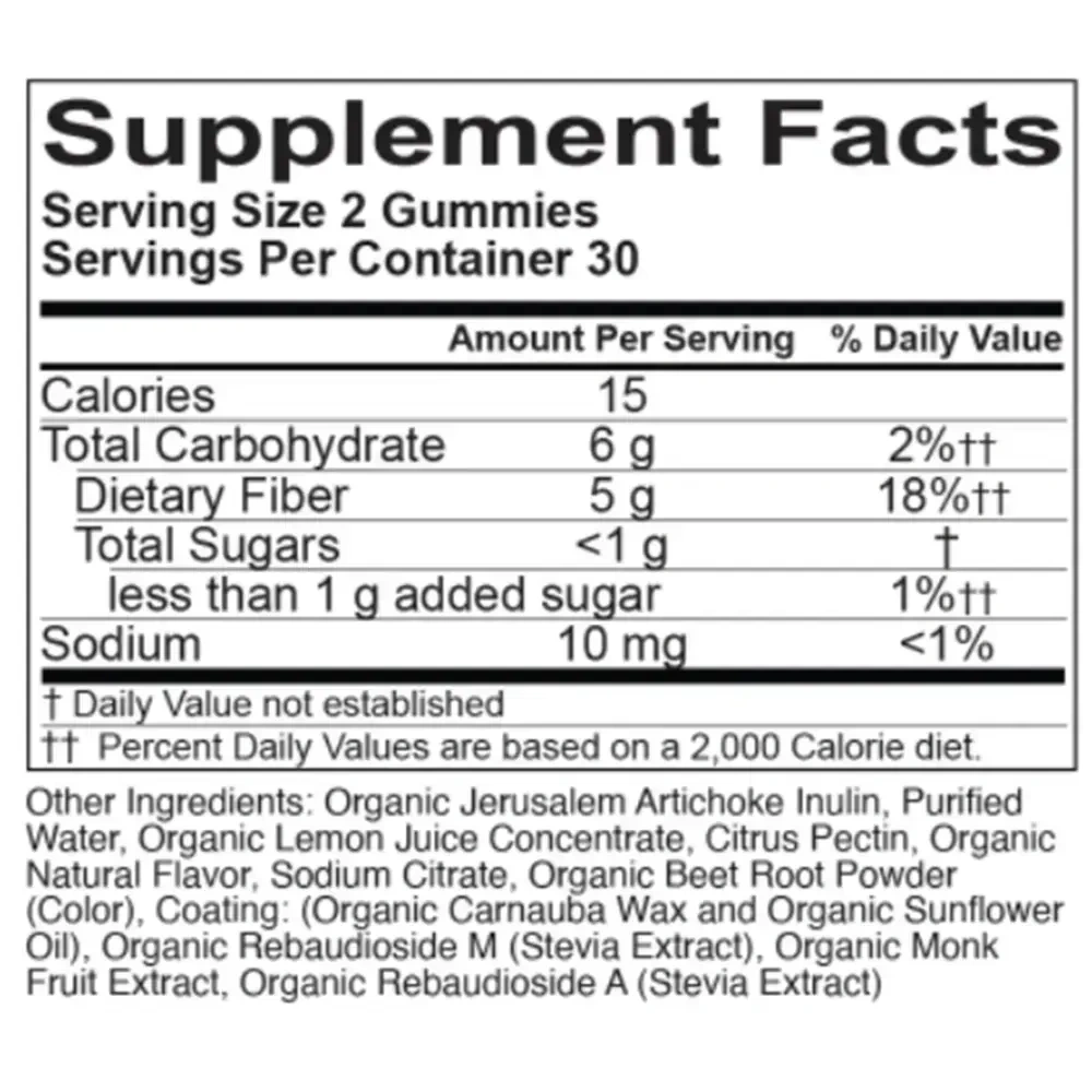 Product image for Organic Fiber Gummies, Strawberry.