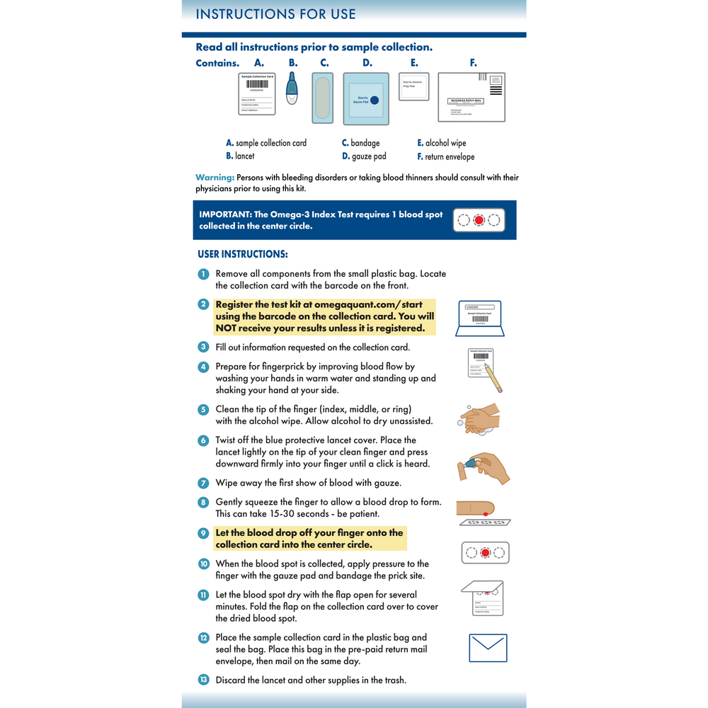 Product image for Omega-3 Index BASIC.