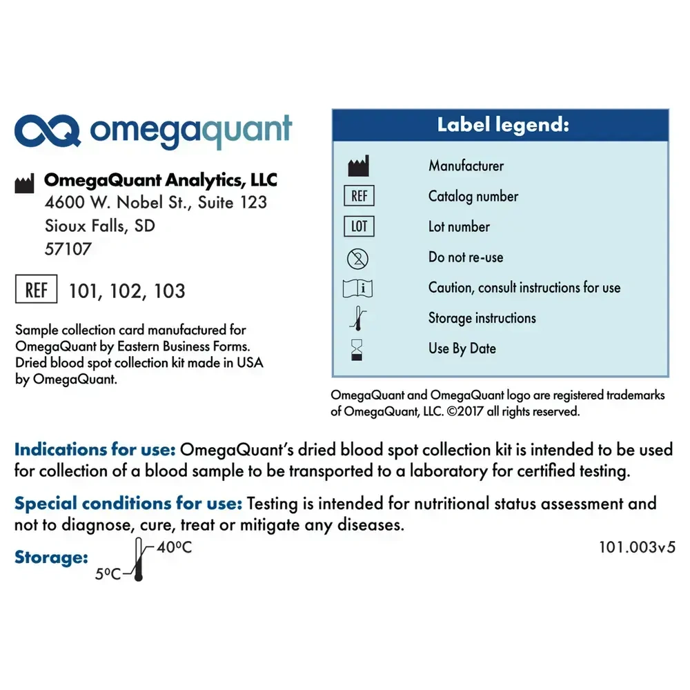 Product image for The Omega-3 Index PLUS Test.