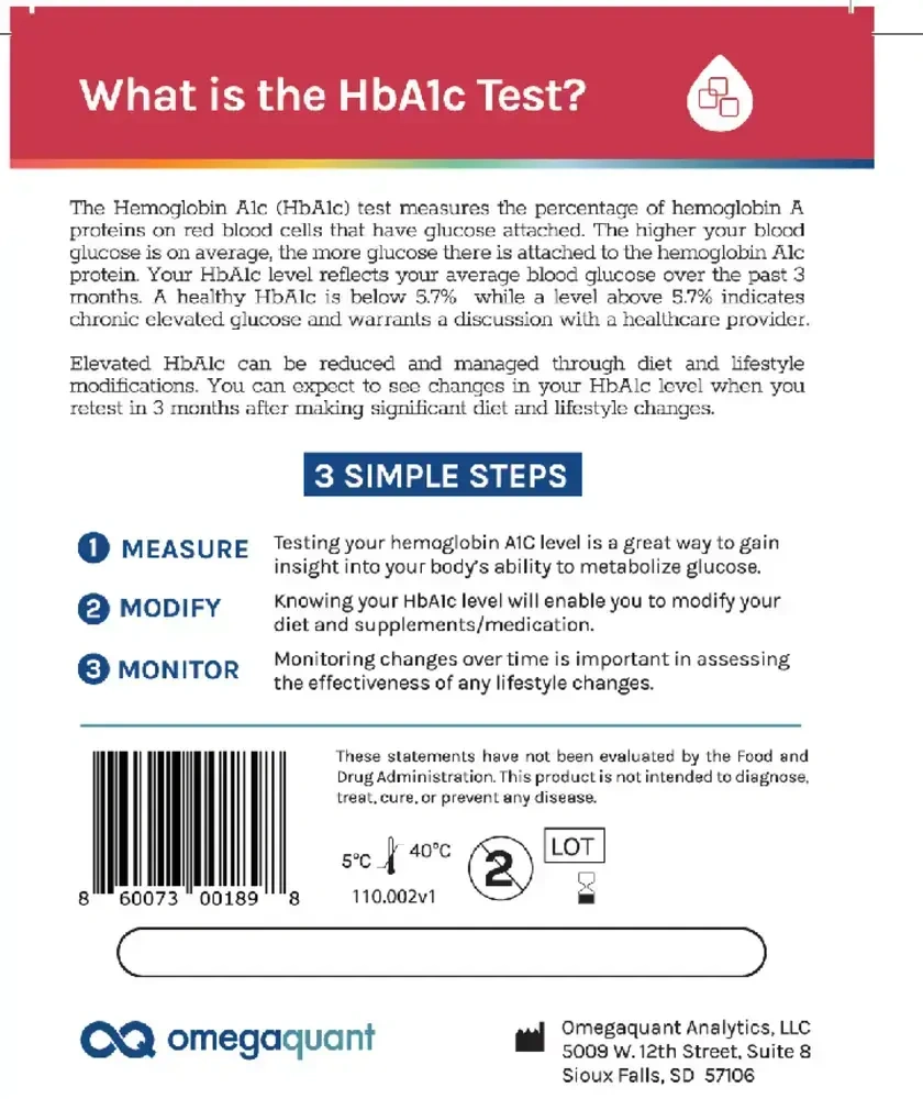 Product image for Hemoglobin A1c (HbA1c) Test.