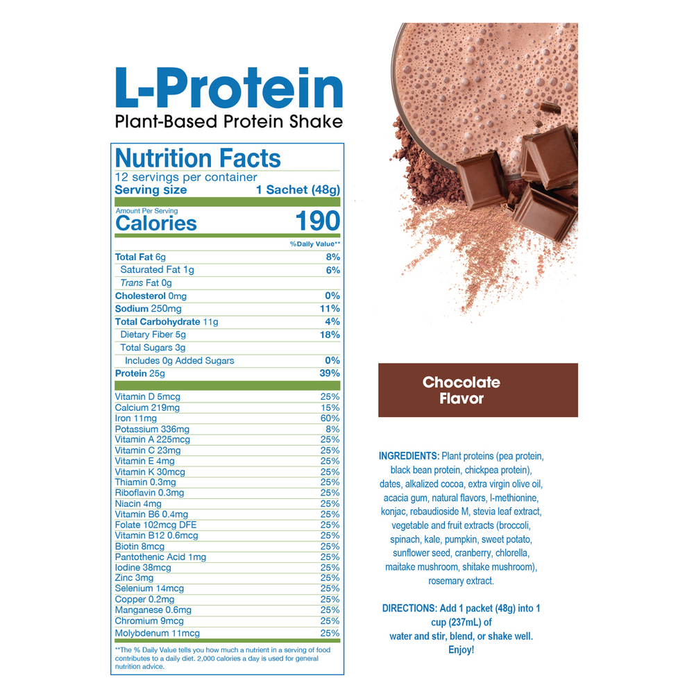 Product image for L-Protein Shake - Chocolate.
