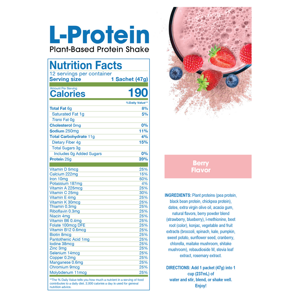 Product image for L-Protein Shake - Berry.