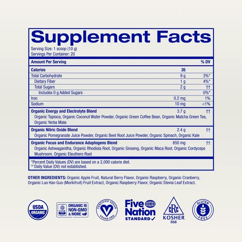 Product image for Renewable Energy: Pre-Workout Powder - Beet &amp; Pomegranate.