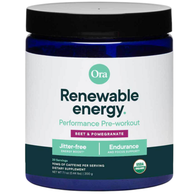 Renewable Energy: Pre-Workout Powder - Beet & Pomegranate 200 Grams