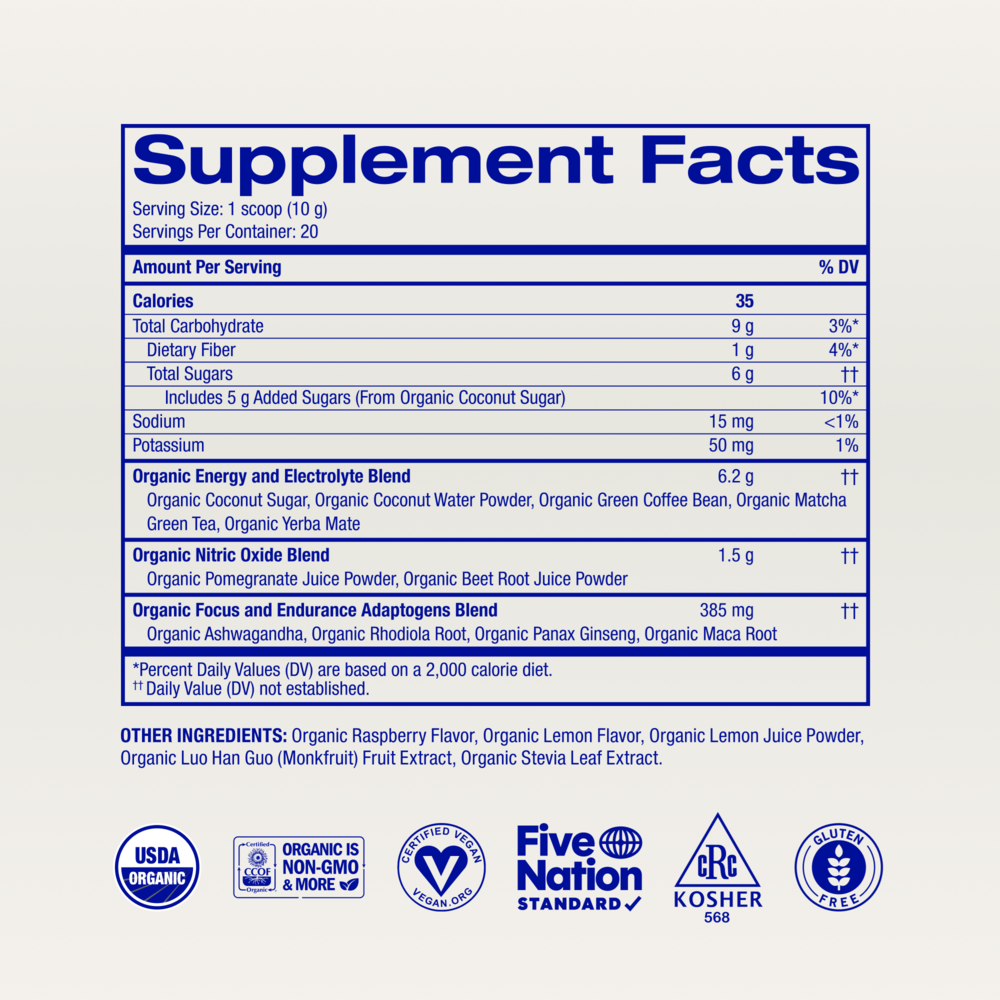 Product image for Renewable Energy: Pre-Workout Powder - Raspberry Lemonade.