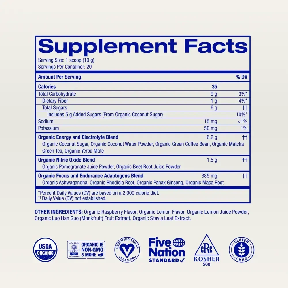 Product image for Renewable Energy: Pre-Workout Powder - Raspberry Lemonade.