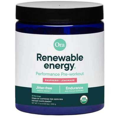 Renewable Energy: Pre-Workout Powder - Raspberry Lemonade 200 Grams