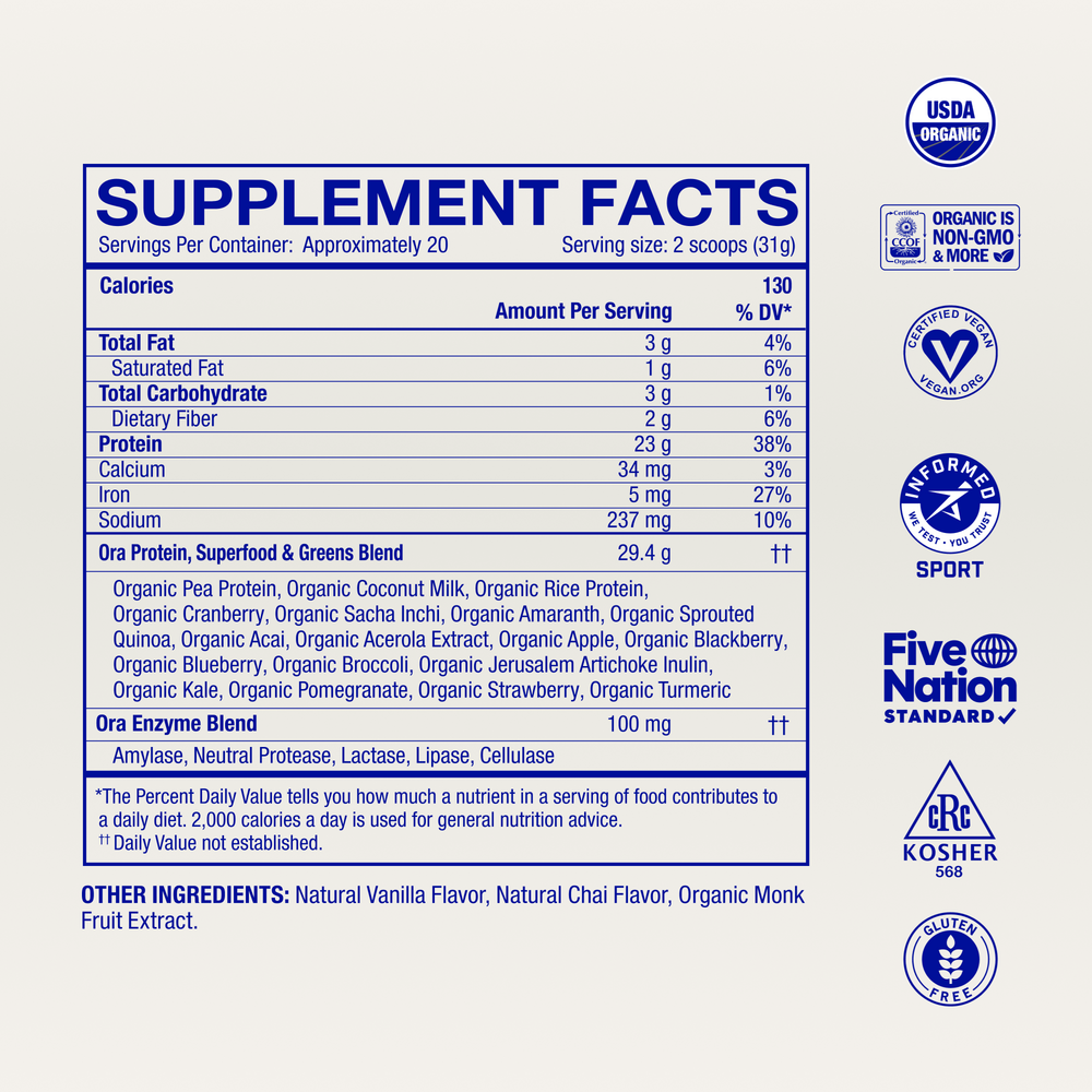 Product image for So Lean &amp; So Clean: Protein Powder - Vanilla Chai.