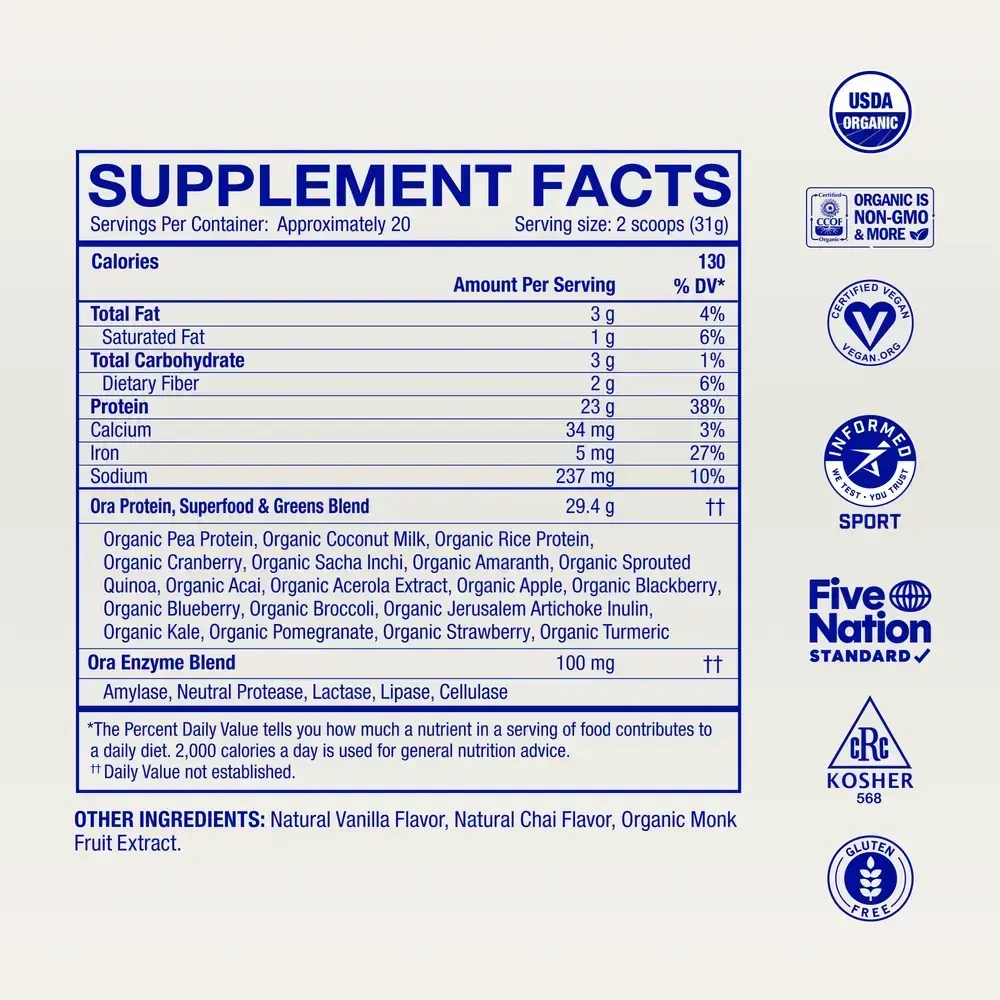 Product image for So Lean &amp; So Clean: Protein Powder - Vanilla Chai.