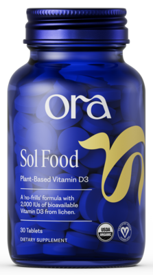 Sol food Plant-based Vitamin D3 Tablets, 50mcg (2000 IU) 30 tablets