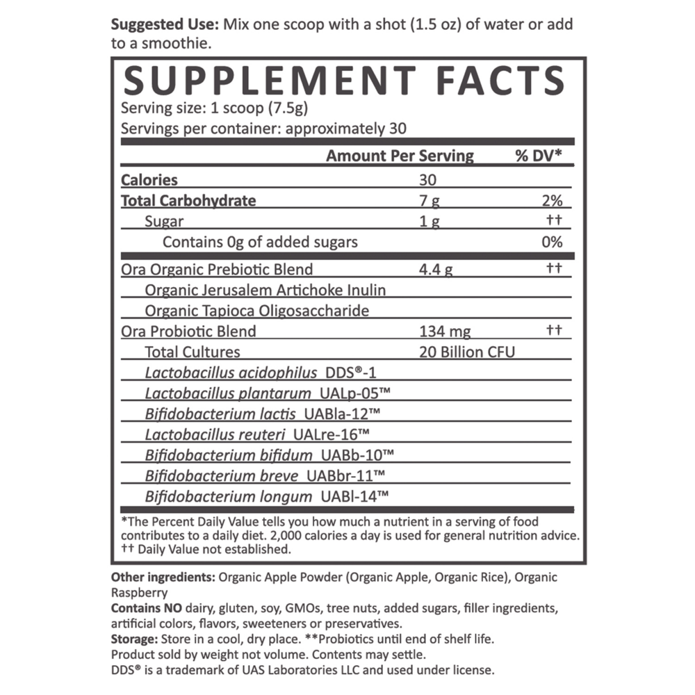 Product image for Trust Your Gut Probiotic Powder - Apple Raspberry.