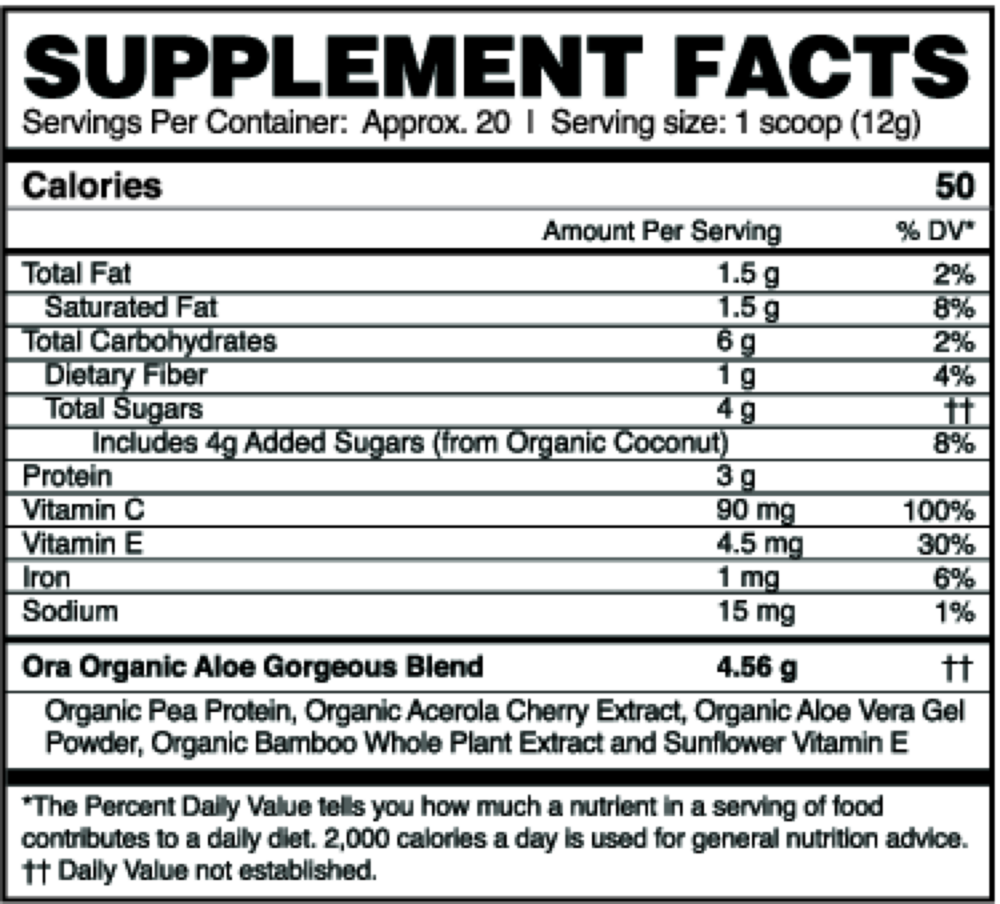 Product image for Aloe Gorgeous: Vegan Collagen Booster - Vanilla.