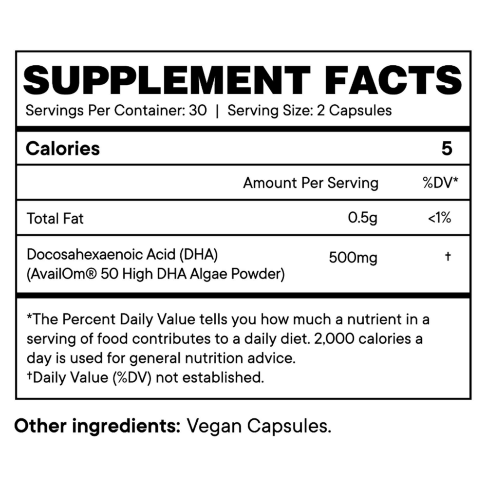 Product image for Head and Heart: Plant-Based Omega-3 Supplement.