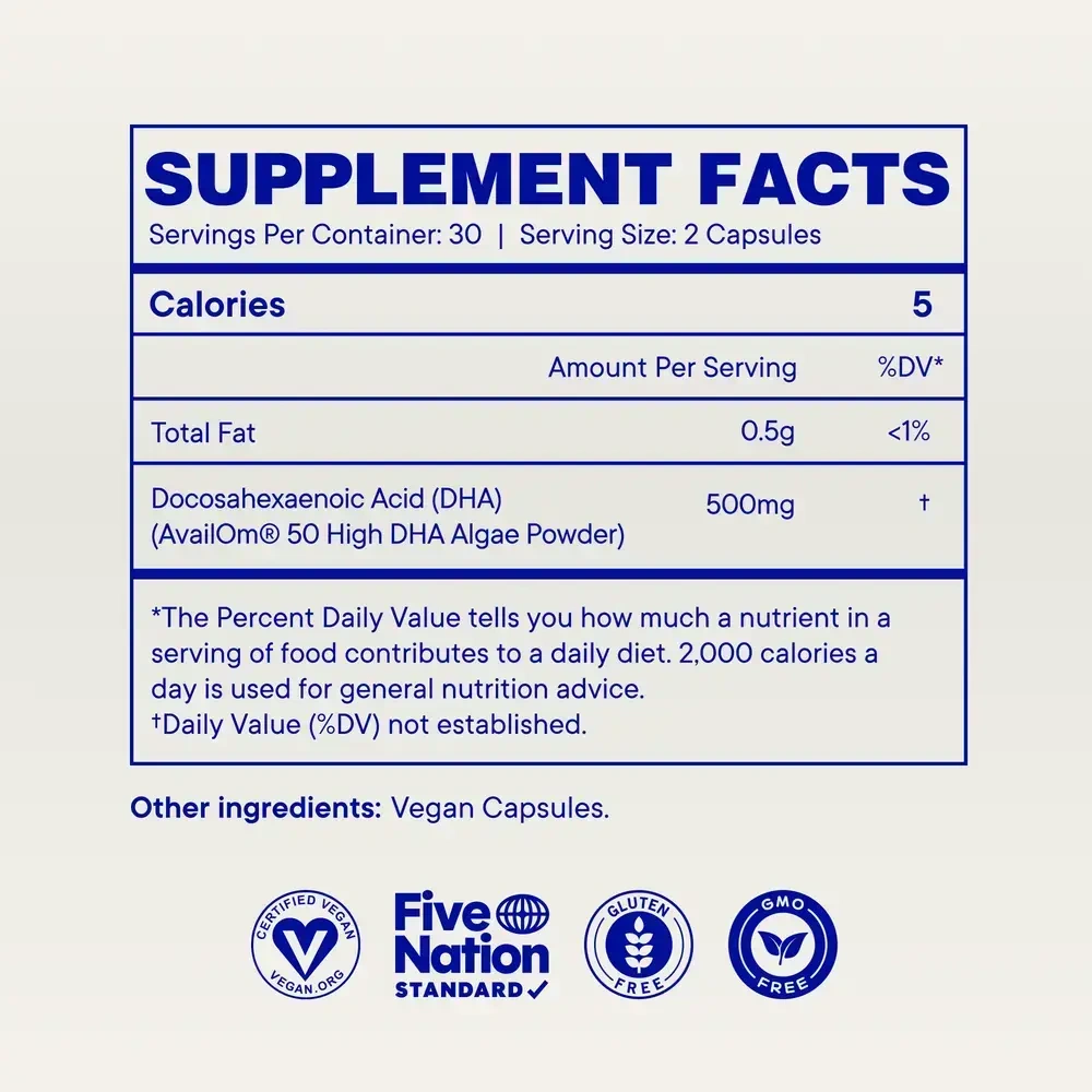 Product image for Head and Heart: Plant-Based Omega-3 Supplement.