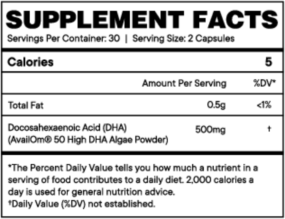 Product image for Head and Heart: Plant-Based Omega-3 Supplement.