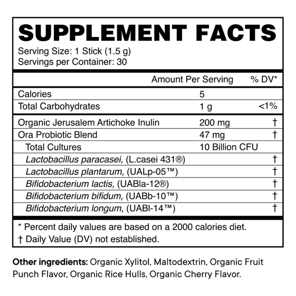 Product image for Trust Your Gut: Adult Probiotic Stick - Fruit Punch.