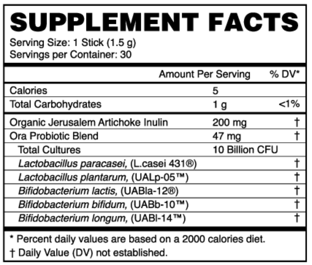 Product image for Trust Your Gut: Adult Probiotic Stick - Fruit Punch.