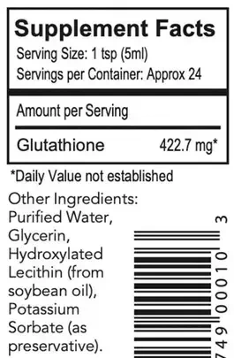 Product image for Liposomal Glutathione.