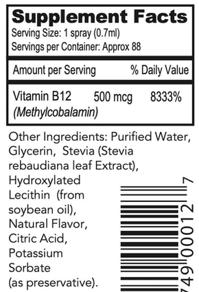 Product image for Liposomal Methyl B-12 Spray.