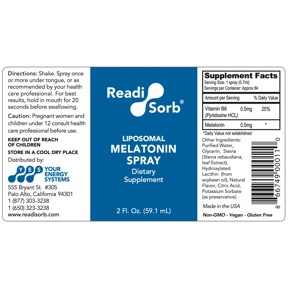 Product image for Liposomal Melatonin Spray.