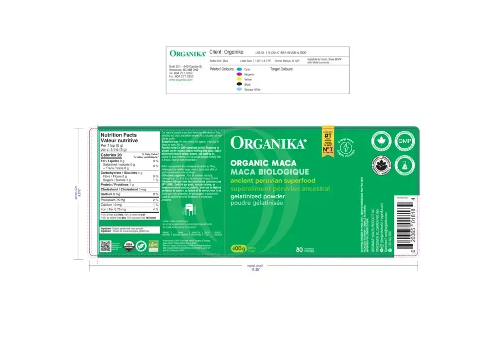 Product image for Maca - Certified Organic Gelatinized.