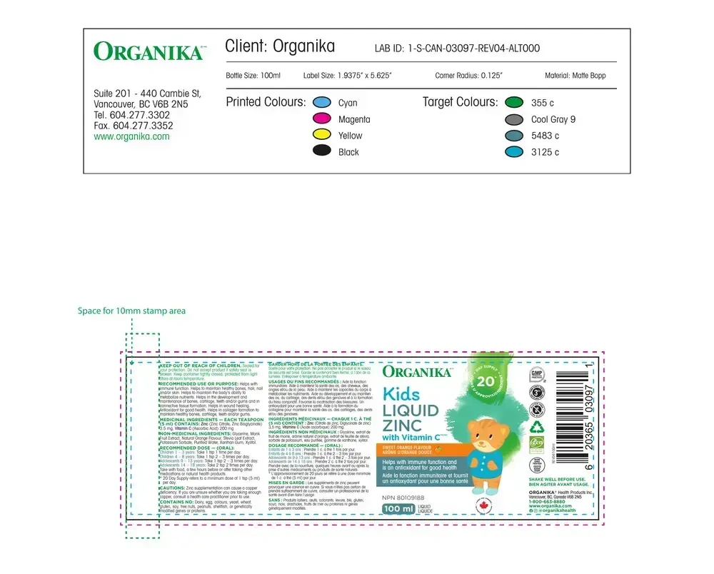 Product image for Kids Liquid Zinc with Vitamin C.