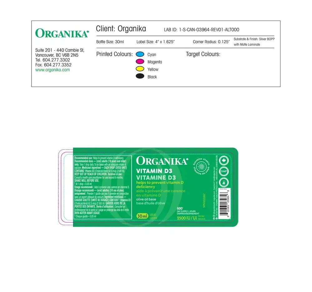 Product image for Vitamin D3 Liquid 2500 IU.