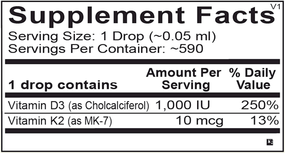 Product image for Liquid Vitamin D3 with K2.